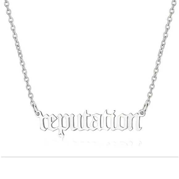 NWT Taylor Swift 2pack Reputation & RED Silver Tone Necklace Swifties in Giftbag - Picture 2 of 9